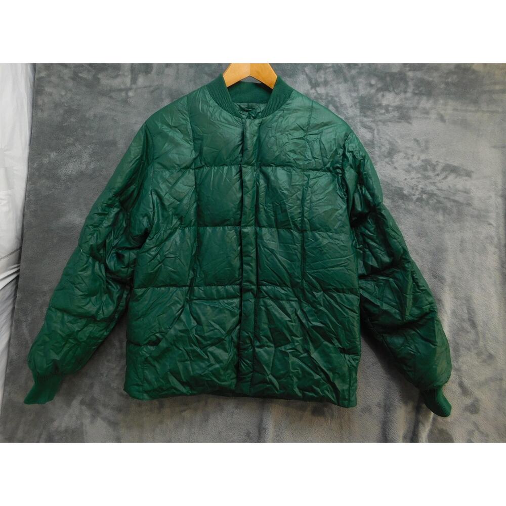 Vintage Holubar Jacket Mens S Green Puffer Down Quilted Short Zip Packable